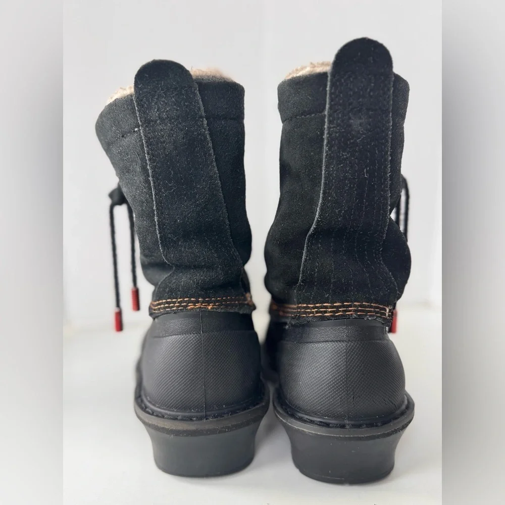 Woolrich Fully Wooly Black Slip Lined Winter Boots Shoes Women's Size 8